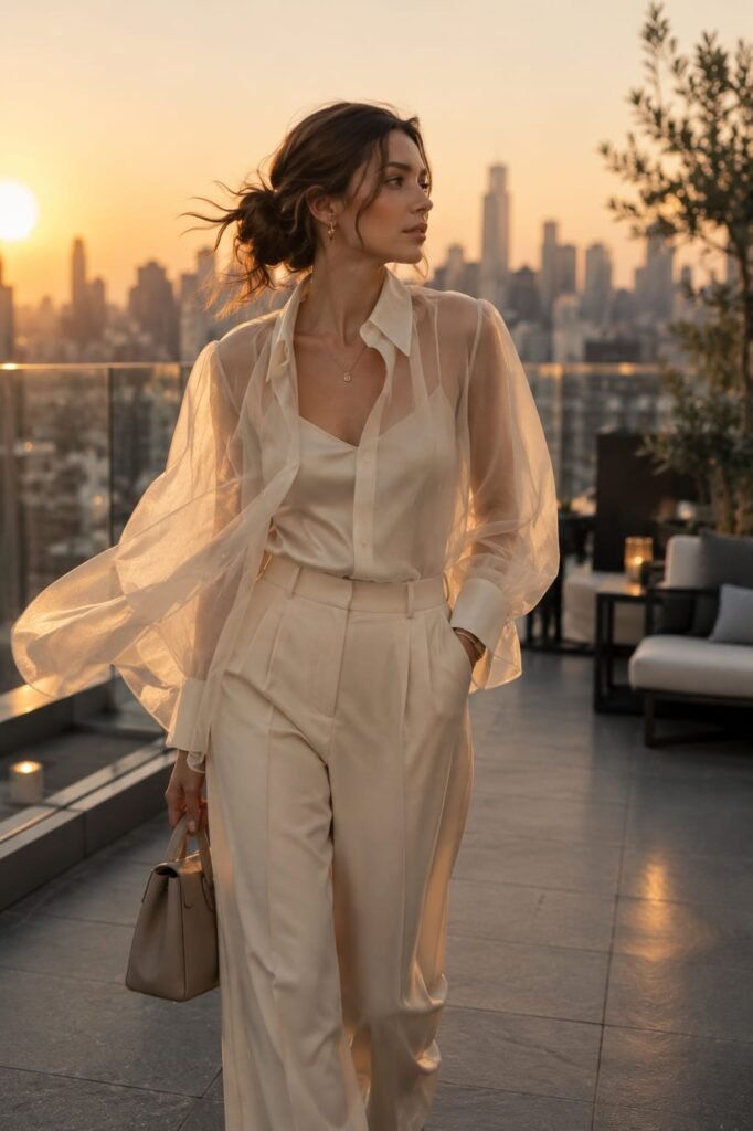 Woman wearing a monochrome mocha outfit showcasing the warm neutral fashion trend in Fashion Trends 2026