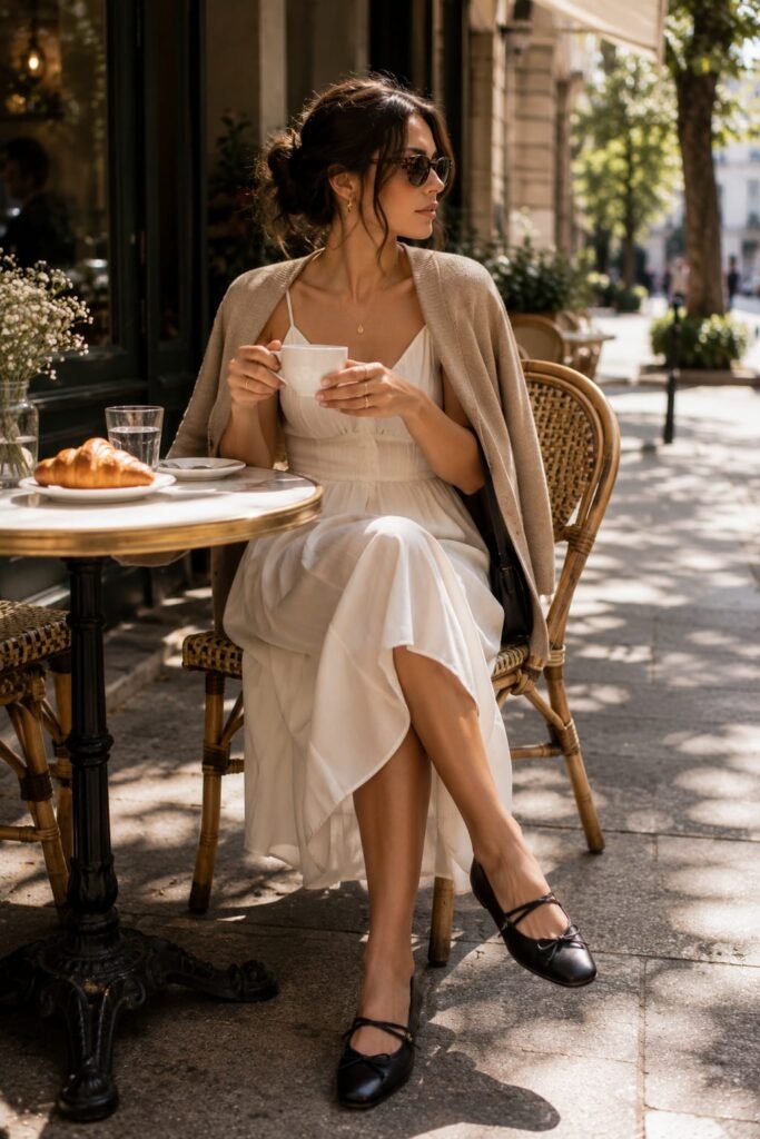 Woman wearing high-waisted wide-leg trousers showcasing the wide-leg trouser trend in Fashion Trends 2026