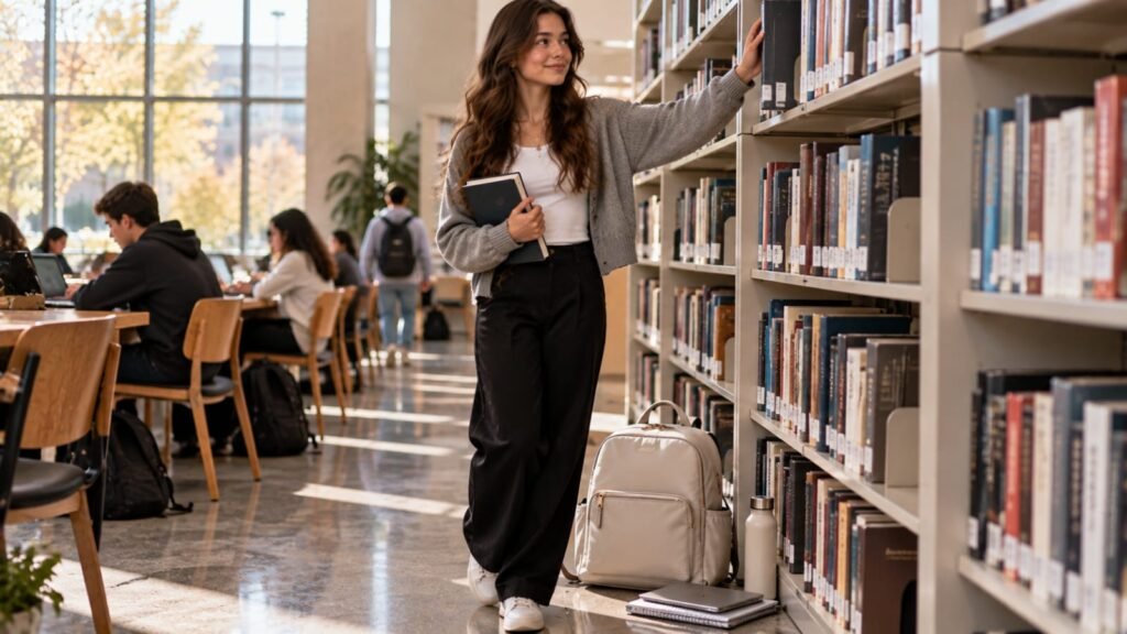 Structured mini backpack for teenage girls with a padded laptop sleeve and compact school design