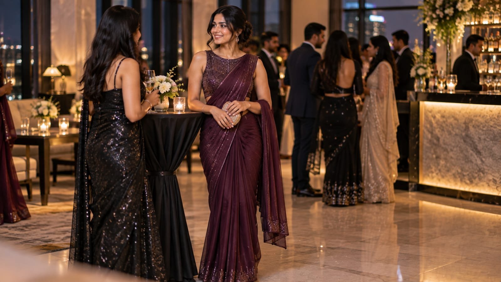 Ready to wear saree for cocktail party